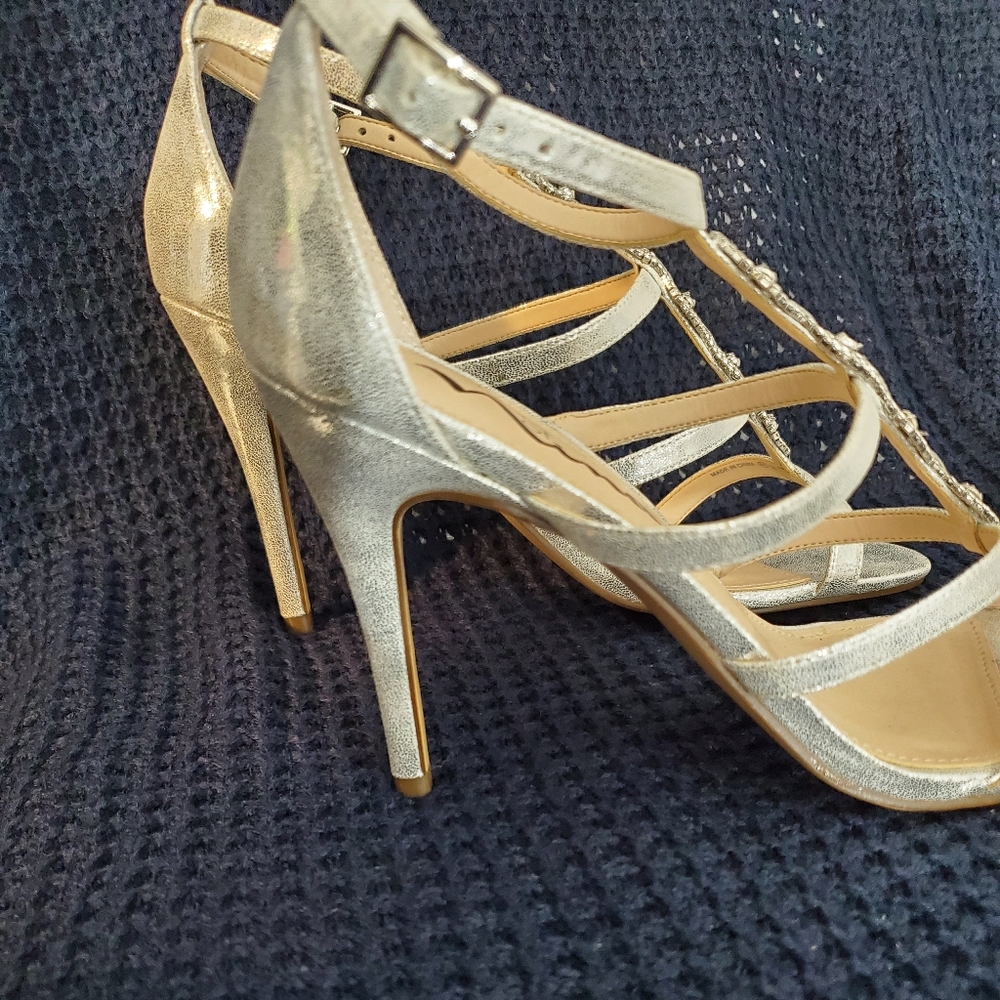 Silver Rhinestone Heels - Picture 2 of 6